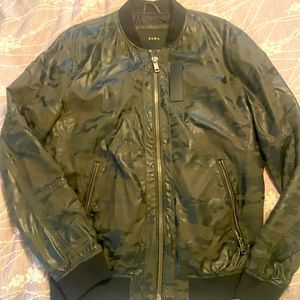 Men’s Zara faux leather black camo bomber jacket